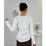 袖口ボタンリブロングTシャツ | atONE | 詳細画像13