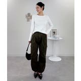 袖口ボタンリブロングTシャツ | atONE | 詳細画像14