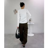 袖口ボタンリブロングTシャツ | atONE | 詳細画像16