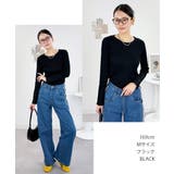 袖口ボタンリブロングTシャツ | atONE | 詳細画像1