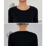 袖口ボタンリブロングTシャツ | atONE | 詳細画像20