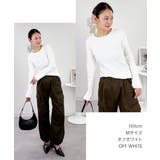 袖口ボタンリブロングTシャツ | atONE | 詳細画像2