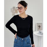 袖口ボタンリブロングTシャツ | atONE | 詳細画像3