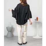 ドロップショルダーギャザースリーブカットソー | atONE | 詳細画像11 