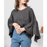 ドロップショルダーギャザースリーブカットソー | atONE | 詳細画像12 