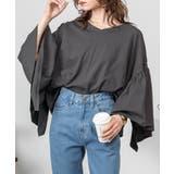 ドロップショルダーギャザースリーブカットソー | atONE | 詳細画像13 