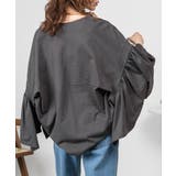 ドロップショルダーギャザースリーブカットソー | atONE | 詳細画像15 