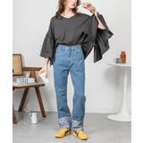 ドロップショルダーギャザースリーブカットソー | atONE | 詳細画像16 