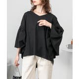 ドロップショルダーギャザースリーブカットソー | atONE | 詳細画像5 