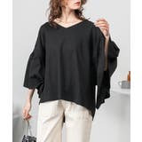 ドロップショルダーギャザースリーブカットソー | atONE | 詳細画像6 