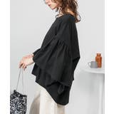 ドロップショルダーギャザースリーブカットソー | atONE | 詳細画像7 