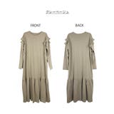 ダブルフリル長袖ワンピース | atONE | 詳細画像36 