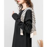 ダブルフリル長袖ワンピース | atONE | 詳細画像7 