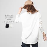 ホワイト | バックダブル長袖Tシャツ | atONE