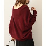 Vネックドルマン綿ニット プルオーバー セーター | atONE | 詳細画像18