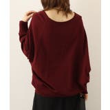 Vネックドルマン綿ニット プルオーバー セーター | atONE | 詳細画像19