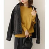 マスタード | Vネックドルマン綿ニット プルオーバー セーター | atONE