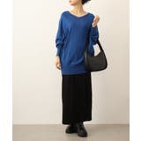 Vネックドルマン綿ニット プルオーバー セーター | atONE | 詳細画像30