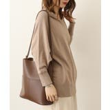 Vネックドルマン綿ニット プルオーバー セーター | atONE | 詳細画像34