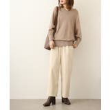 Vネックドルマン綿ニット プルオーバー セーター | atONE | 詳細画像35