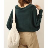 Vネックドルマン綿ニット プルオーバー セーター | atONE | 詳細画像42