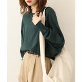 Vネックドルマン綿ニット プルオーバー セーター | atONE | 詳細画像44