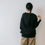 Vネックドルマン綿ニット プルオーバー セーター | atONE | 詳細画像15