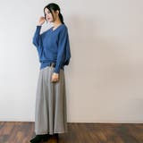 Vネックドルマン綿ニット プルオーバー セーター | atONE | 詳細画像21