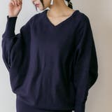 Vネックドルマン綿ニット プルオーバー セーター | atONE | 詳細画像40