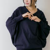 Vネックドルマン綿ニット プルオーバー セーター | atONE | 詳細画像41