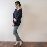 Vネックドルマン綿ニット プルオーバー セーター | atONE | 詳細画像43