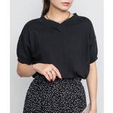 Vネックドルマン半袖綿ニット セーター カーディガン | atONE | 詳細画像9 