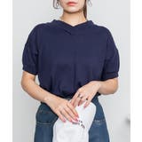 Vネックドルマン半袖綿ニット セーター カーディガン | atONE | 詳細画像17 