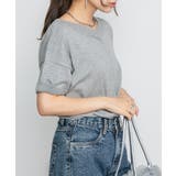 Vネックドルマン半袖綿ニット セーター カーディガン | atONE | 詳細画像25 