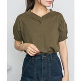 Vネックドルマン半袖綿ニット セーター カーディガン | atONE | 詳細画像31 