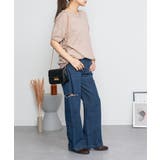 Vネックドルマン半袖綿ニット セーター カーディガン | atONE | 詳細画像42 