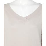 Vネックドルマン半袖綿ニット セーター カーディガン | atONE | 詳細画像19