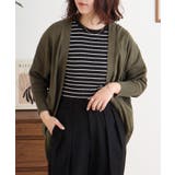 カーキ | 綿ニットドルマンカーディガン トップス 夏服 | atONE