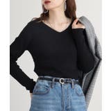 Vネックリブニット | atONE | 詳細画像56 