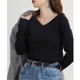 Vネックリブニット | atONE | 詳細画像58 