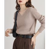 Vネックリブニット | atONE | 詳細画像66 