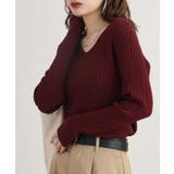 Vネックリブニット | atONE | 詳細画像71 