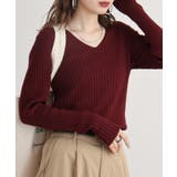 Vネックリブニット | atONE | 詳細画像72 