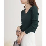 Vネックリブニット | atONE | 詳細画像75 