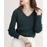 Vネックリブニット | atONE | 詳細画像76 