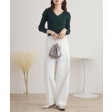 Vネックリブニット | atONE | 詳細画像79 