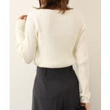 Vネックリブニット | atONE | 詳細画像81 