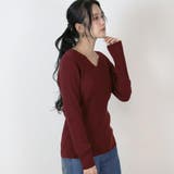 Vネックリブニット | atONE | 詳細画像28 