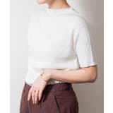 プチハイネックハーフスリーブサマーニット | atONE | 詳細画像30 