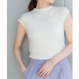 プチハイネックフレンチスリーブサマーニット | atONE | 詳細画像7 